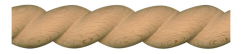 1" x 1/2" Half Round Rope Moulding (4' long)