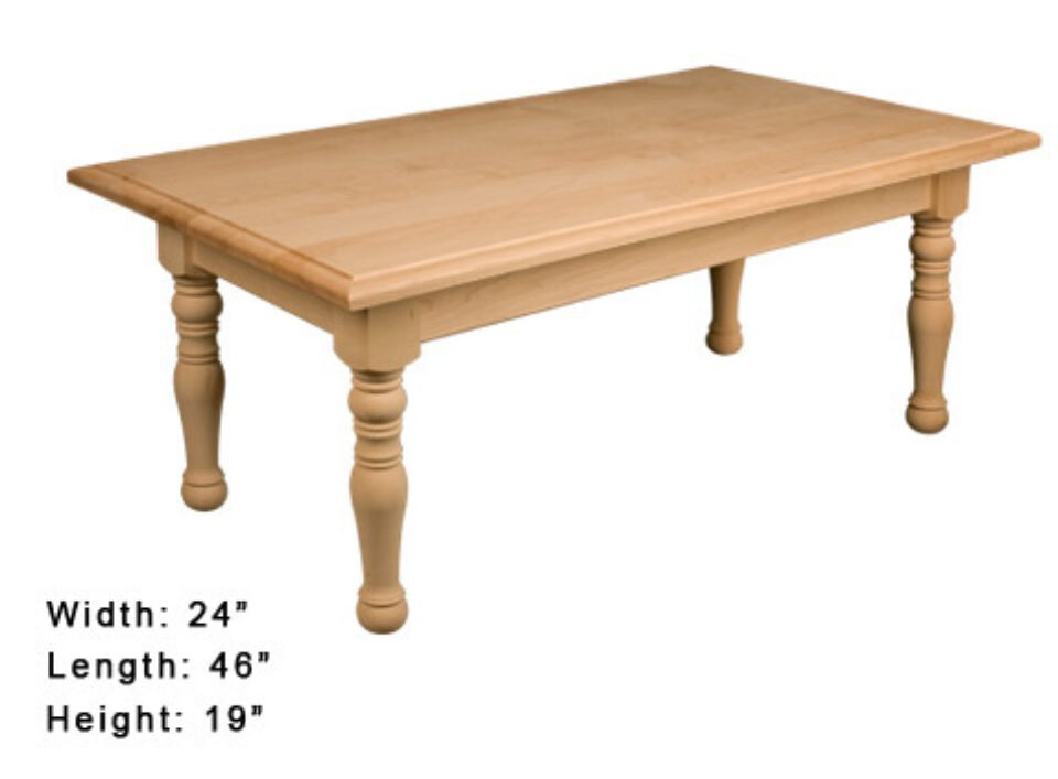 Osborne Wood | Coffee Table Kit - Country Style (19″ x 24″ x 46″)