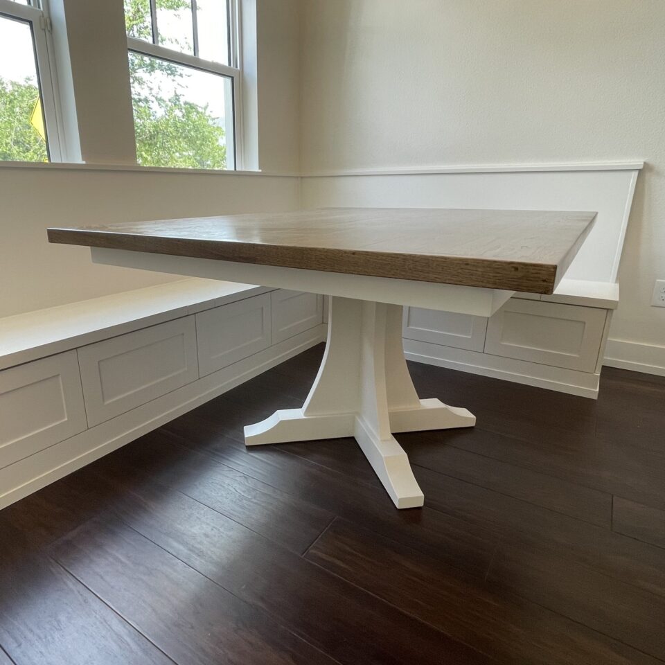 Wood Pedestal Table Base Only