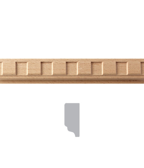 1 1/16" x 1/2" Dentil Moulding