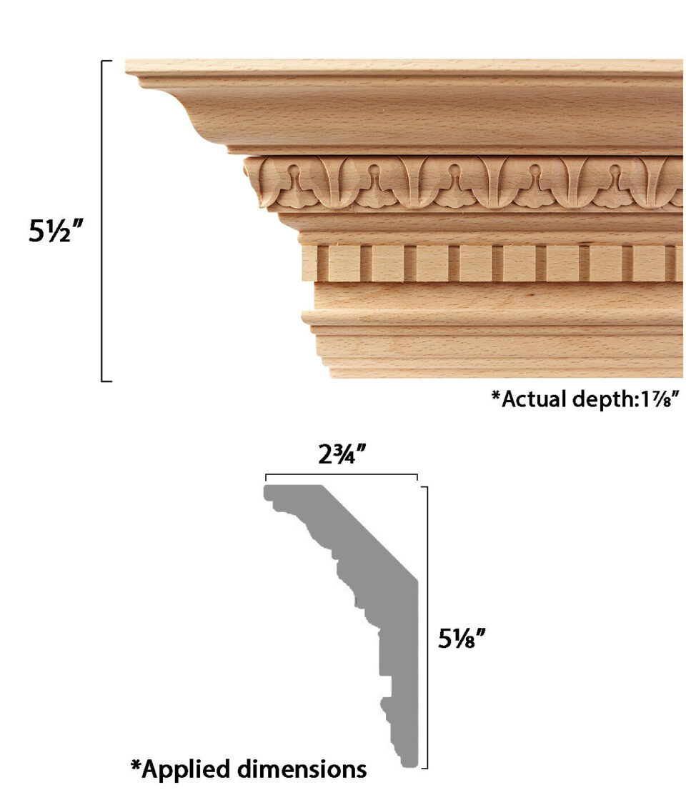 Osborne Wood | Detailed Classic Crown Moulding with Lambs Tongue &…