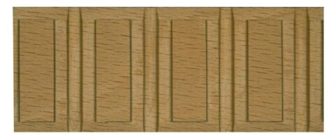 1 1/2" x 3/8" Flat Carved Panelled Moulding