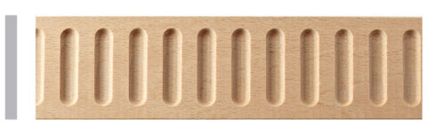 1 1/2" x 1/4" Flat Fluted Moulding