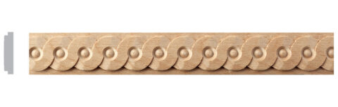1 1/2" x 1/4" Flat Swirl Moulding
