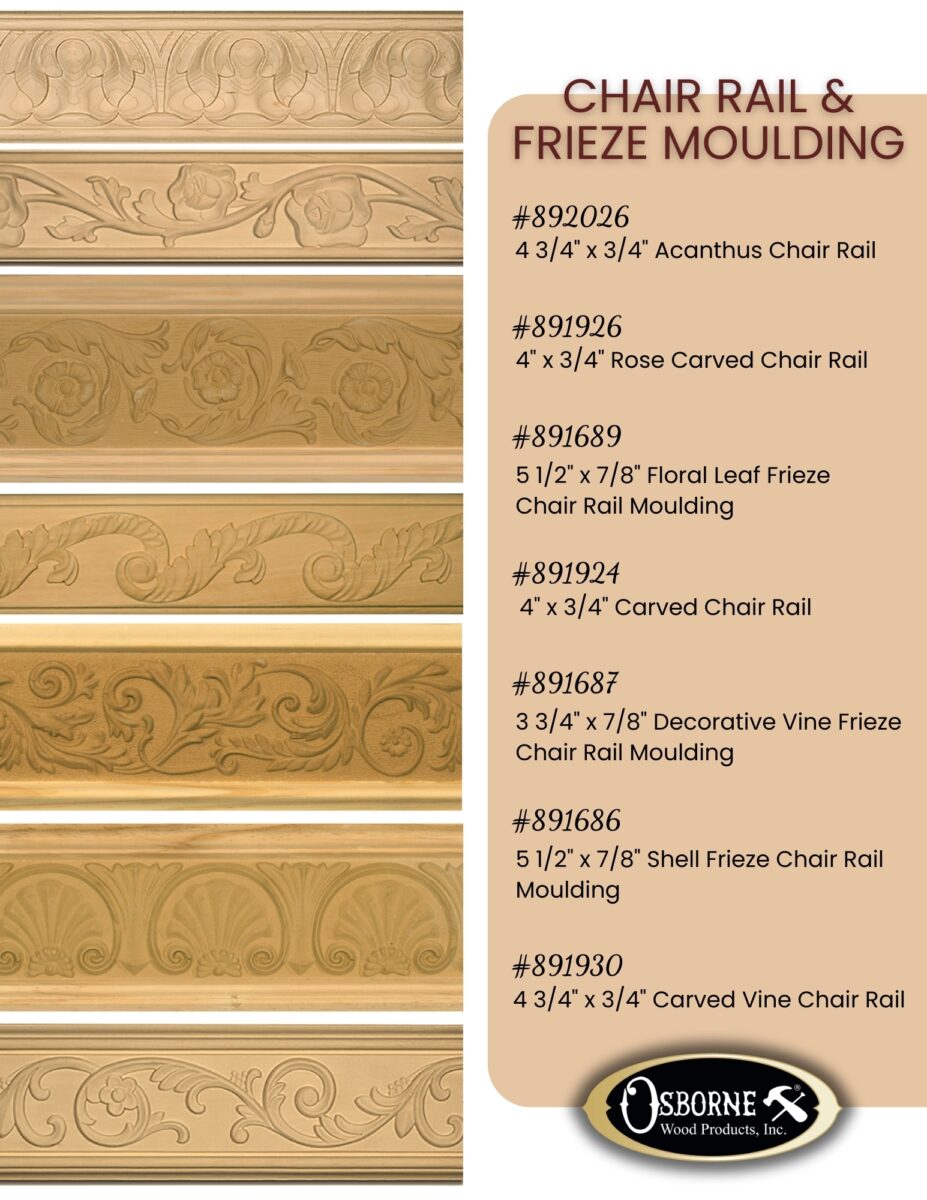 Osborne Wood | Floral Leaf Frieze Moulding