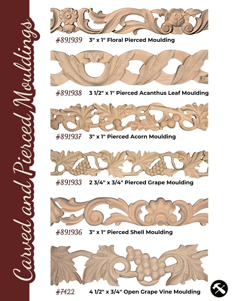 Arnold Designs ヴィンテージ フラワー柄 トレー イギ リス製 Osborne Wood | Floral Pierced Moulding