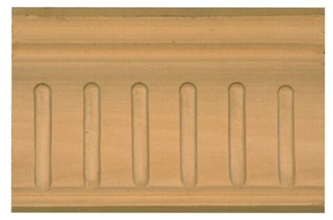 2 1/2" x 5/8" Fluted Crown Moulding