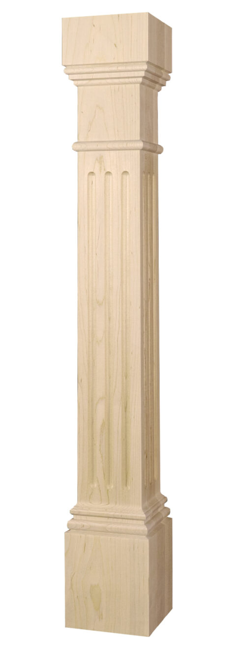 Fluted Traditional Square Cabinet Column