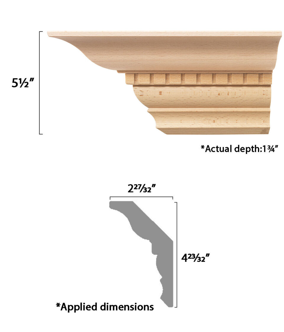 Full Dentil Traditional Crown Moulding | Osborne Wood