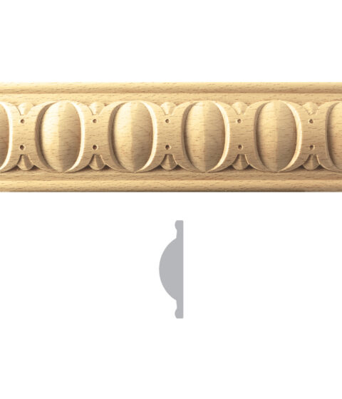 2 3/8" x 5/8" Full Egg and Dart Moulding