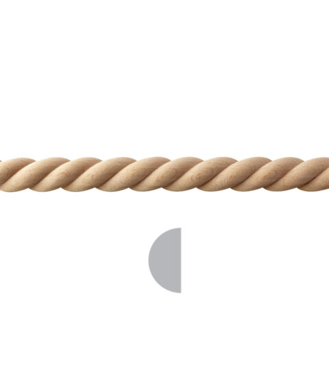 3/4" Full Round Rope Moulding