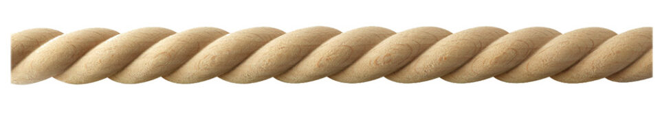 MOULDING SMALL ROPE * WOOD & RESIN * 8 FEET * FLEXIBLE * STAINABLE