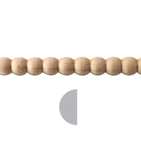 5/16" x 1/8" Half Round Bead Moulding (3' Long)