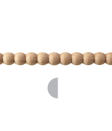 15/32" x 7/32" Wood Half Round Bead Moulding (3' Long)