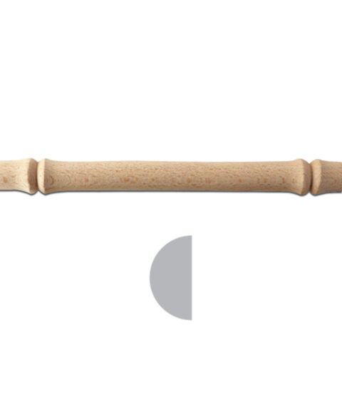 3/4" x 3/8" Wood Half Round Rustic Bamboo Moulding