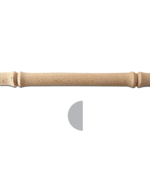 1" x 1/2" Half Round Rustic Bamboo Moulding