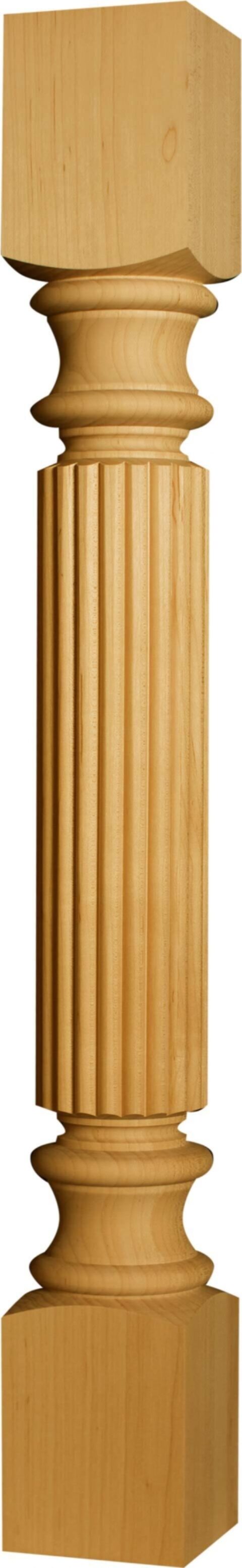 Reeded Post Osborne Wood | Classic Reeded Island Post