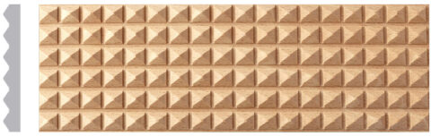 2 3/8" x 5/16" Large Carved Pyramid Moulding