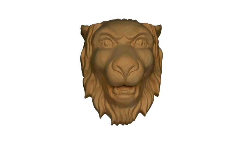 Large Lion Head Onlay | Osborne Wood
