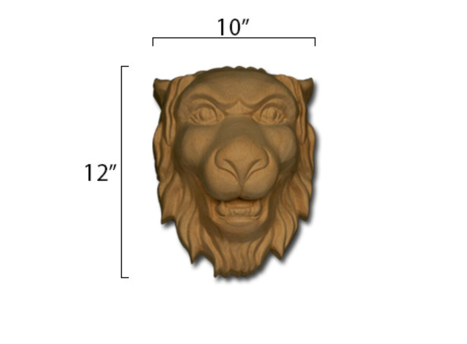 Large Lion Head Onlay | Osborne Wood