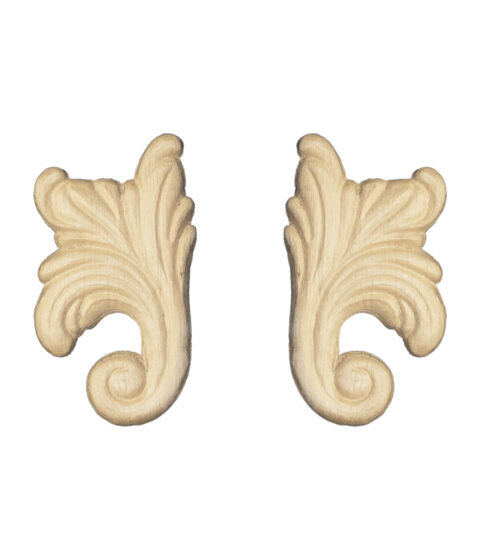 Leaf Swirl Embossed Ornament Pair