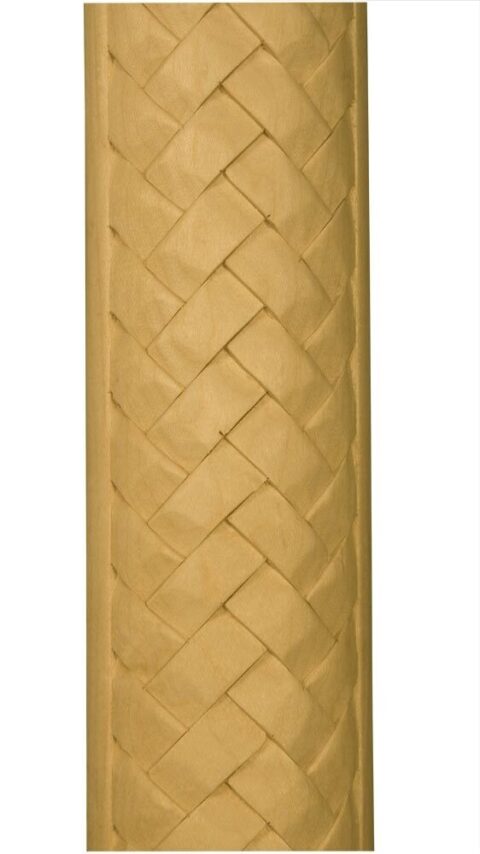 2 5/8" x 15/16" Lg. Basket Weave Half Round Moulding