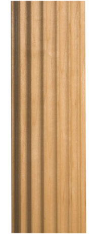2 5/8" x 7/8" Lg. Fluted Half Round Moulding