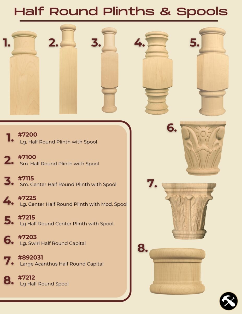 Osborne Wood | Lg Half Round Spool