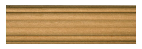 1 1/2" x 3/4" Medium Reeded Half Round Moulding