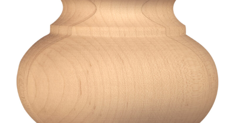 Osborne Wood | Medium Squat Round Bun Foot