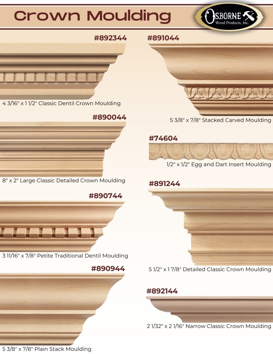Osborne Wood | Narrow Classic Crown Moulding, image size:927x1200
