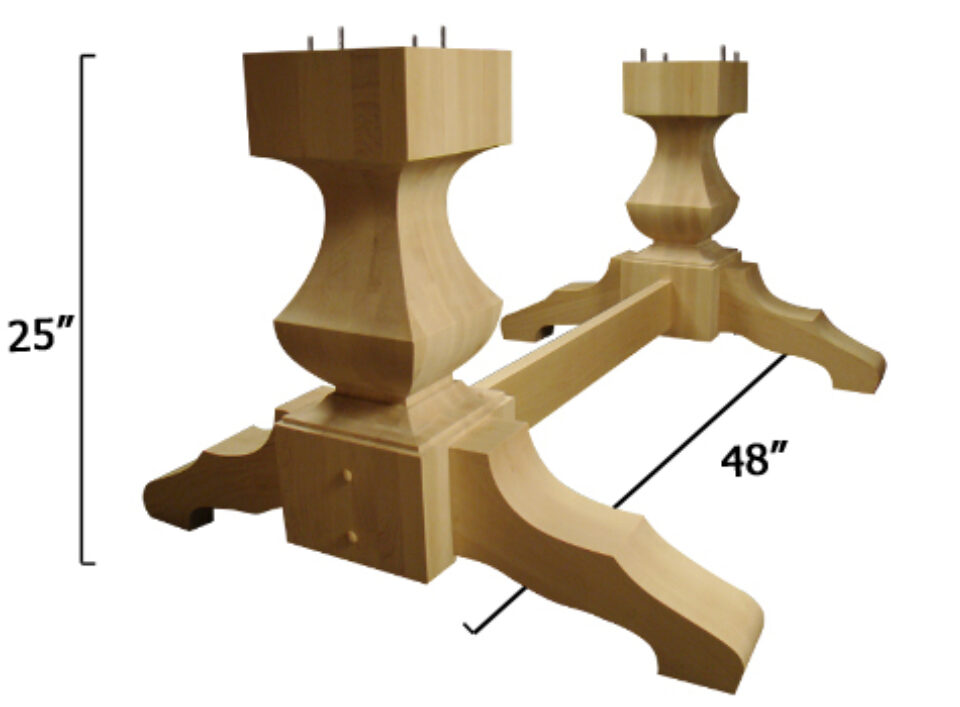 Osborne Wood | Old World Double Pedestal Base