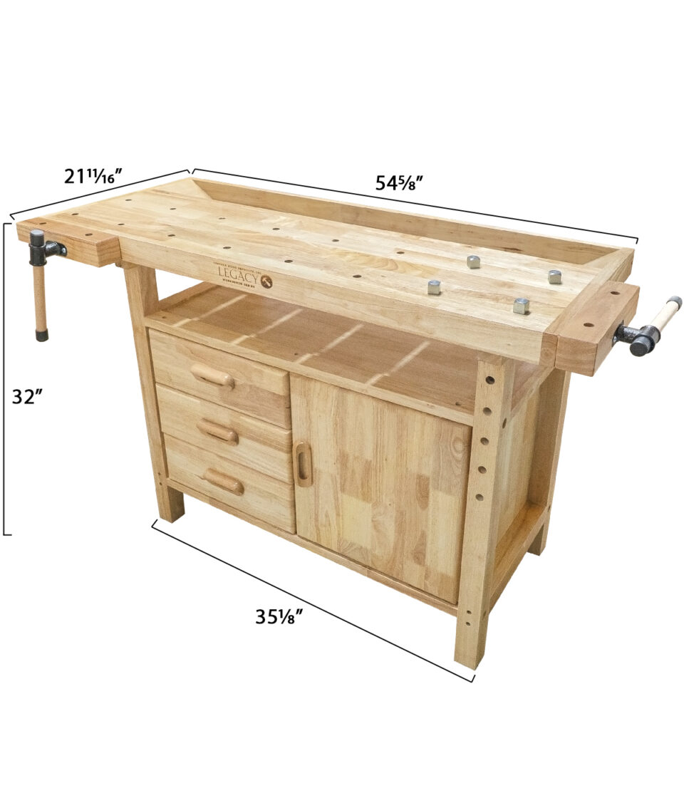 Osborne Wood | Osborne Legacy Workbench with Double Vise Grip,…
