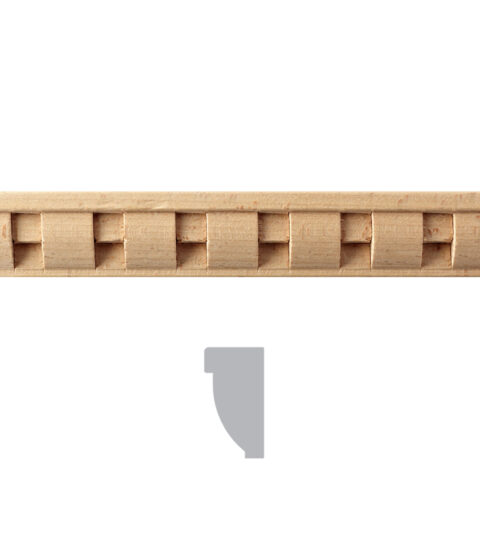 1" x 1/2" Progressive Dentil Moulding