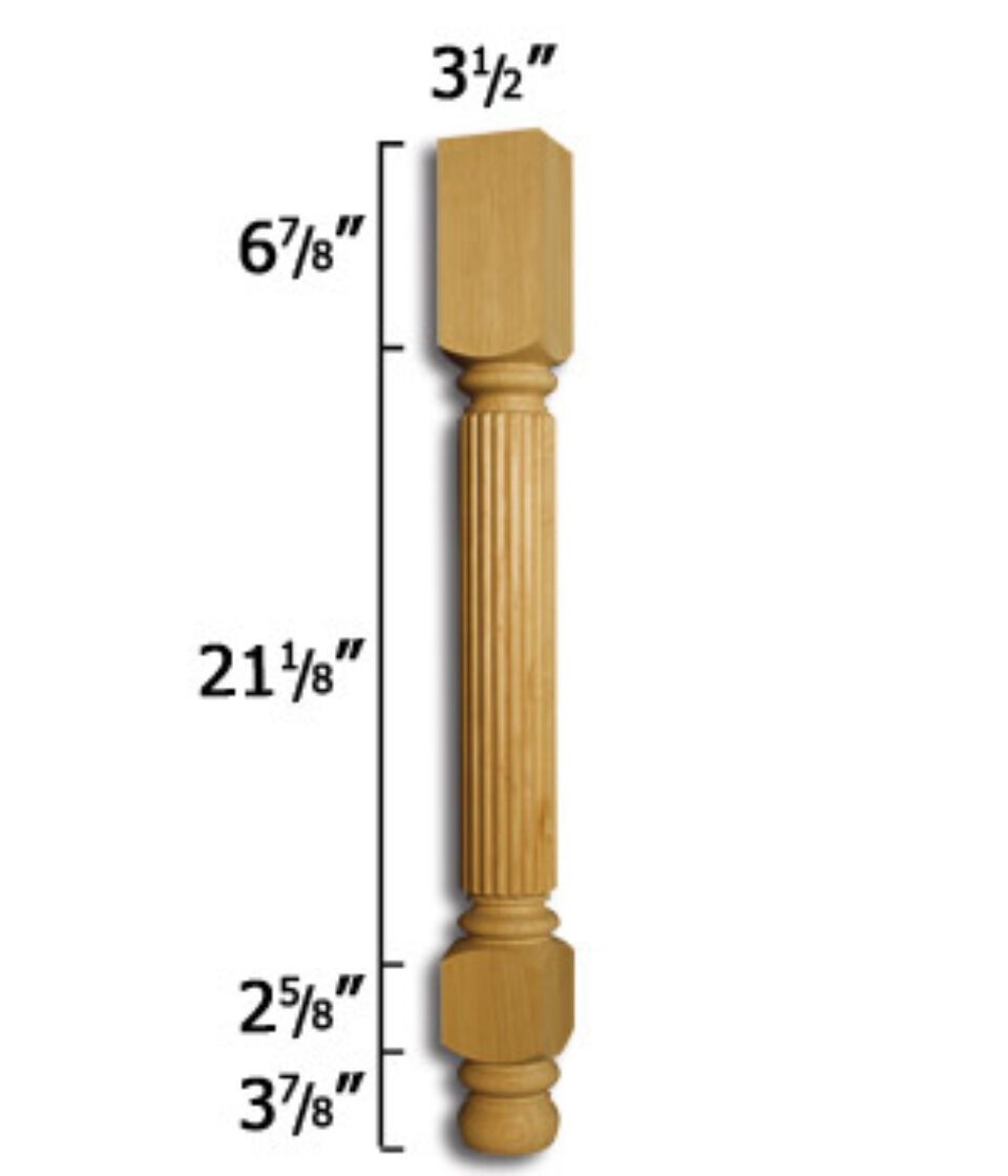 Sapelo Kitchen Island Leg