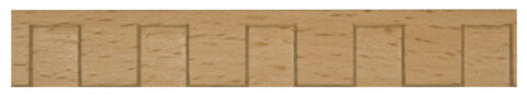 3/4" x 1/4" Simple Dentil Insert Moulding