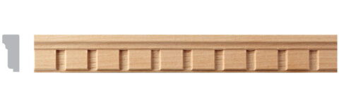 1 1/4" x 3/8" Simple Wood Dentil Moulding