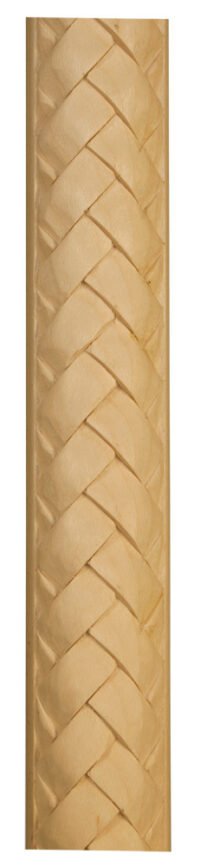 1 3/8" x 5/8" Sm. Basket Weave Half Round Moulding