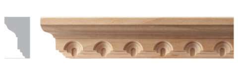 1 3/4" x 1 3/16" Small Cabinet Cove Moulding