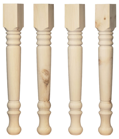 SOLD AS A SET OF FOUR~Husky Farm Dining Table Leg