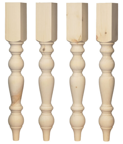 SOLD AS A SET OF FOUR~Old English Country Dining Table Leg