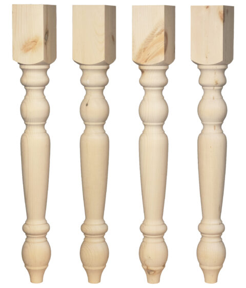 SOLD AS A SET OF FOUR~Transitional Country Dining Table Leg
