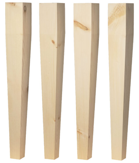 SOLD AS A SET OF FOUR~Two Sided Tapered Dining Table Leg