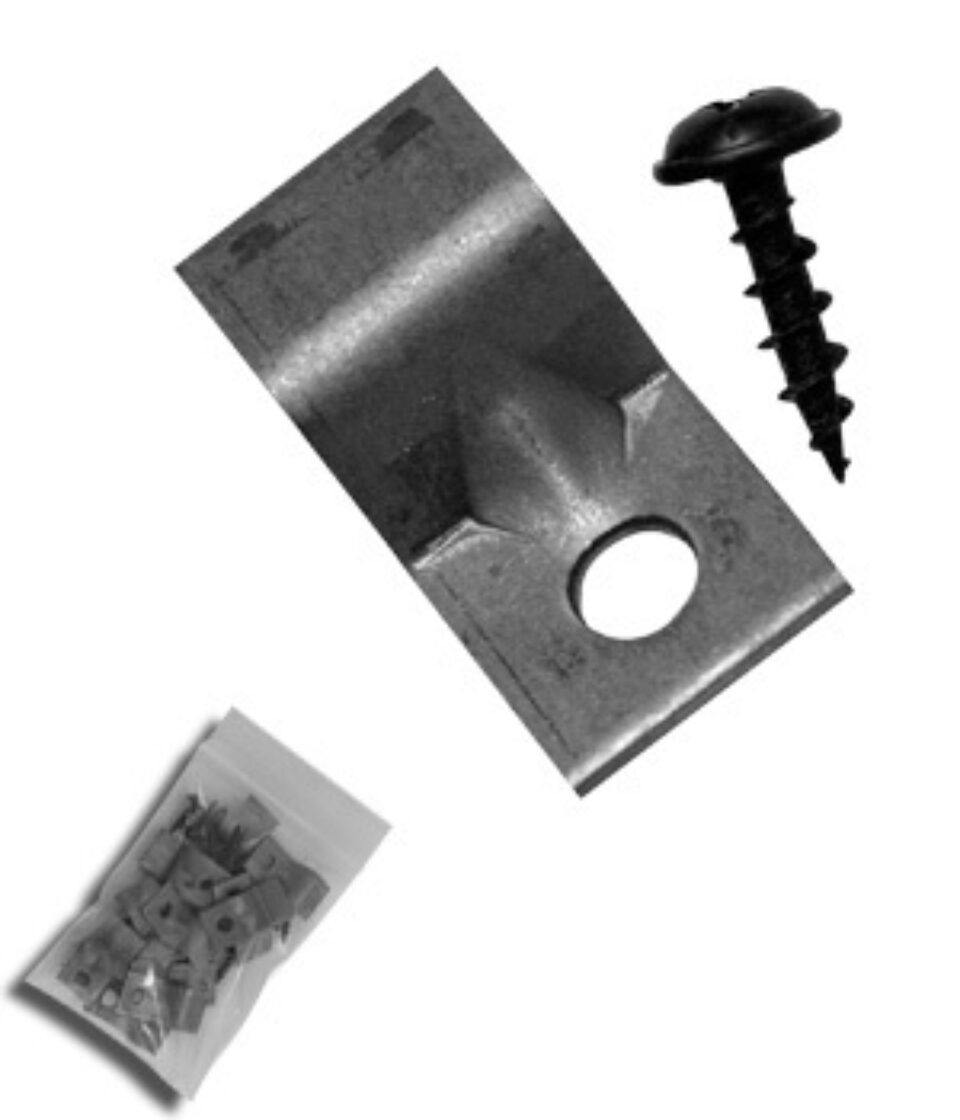 Z-clip tabletop attachment system on apron for wood movement