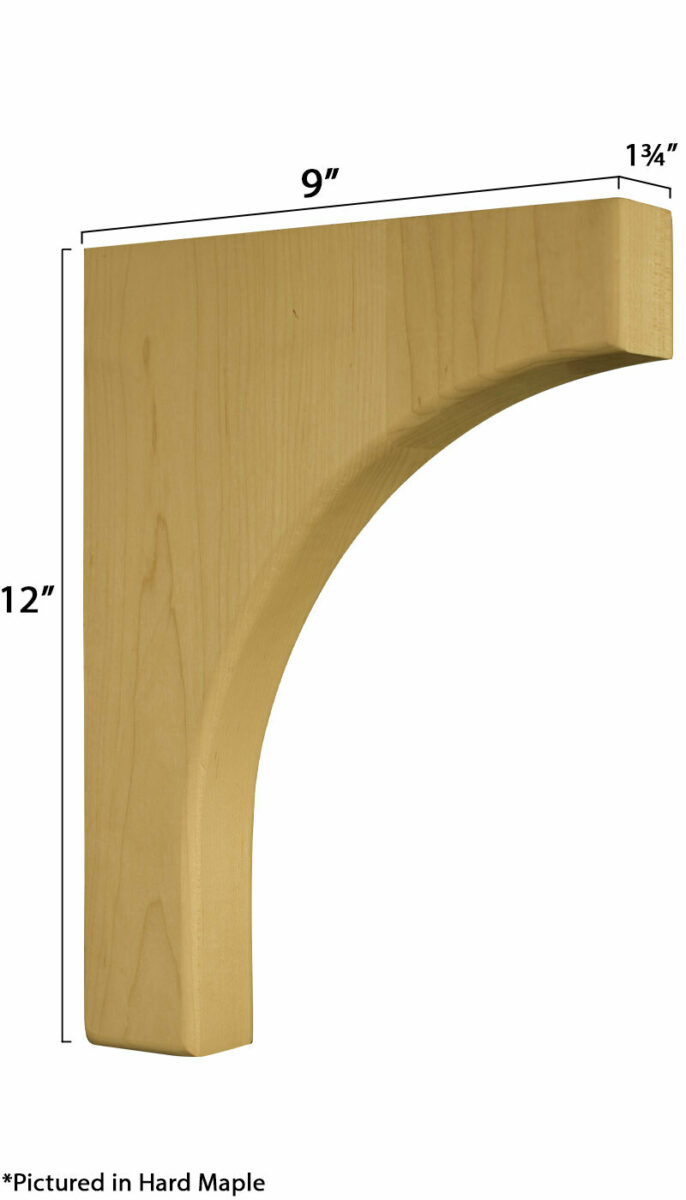 Ekena Millwork BKT03X07X09HARW Hamilton Traditional Wood Brackets 3 1/2 - View #2