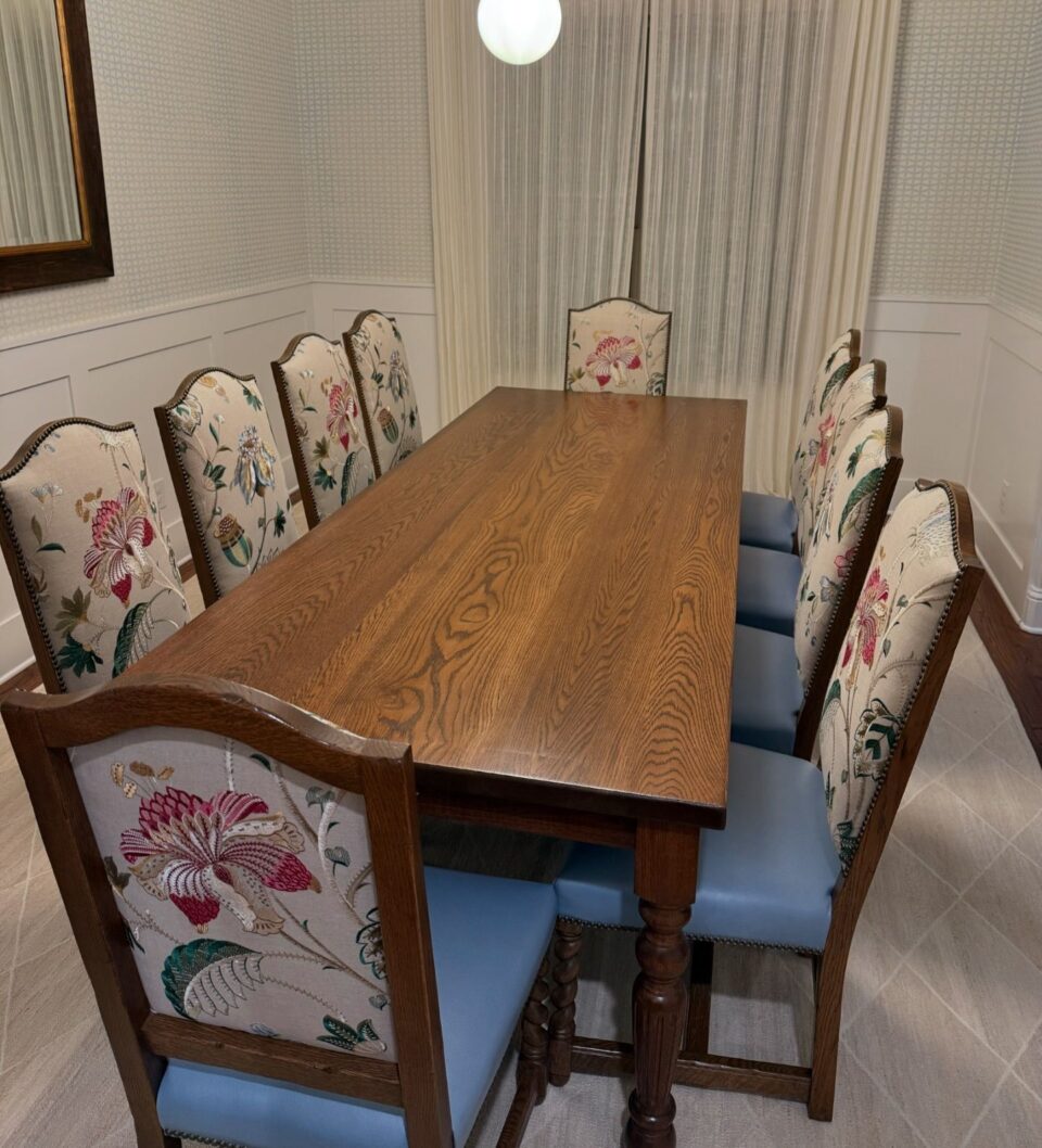 Fluted Modified English Country Dining Table Leg | Osborne Wood